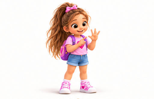 NiNi counting on her fingers